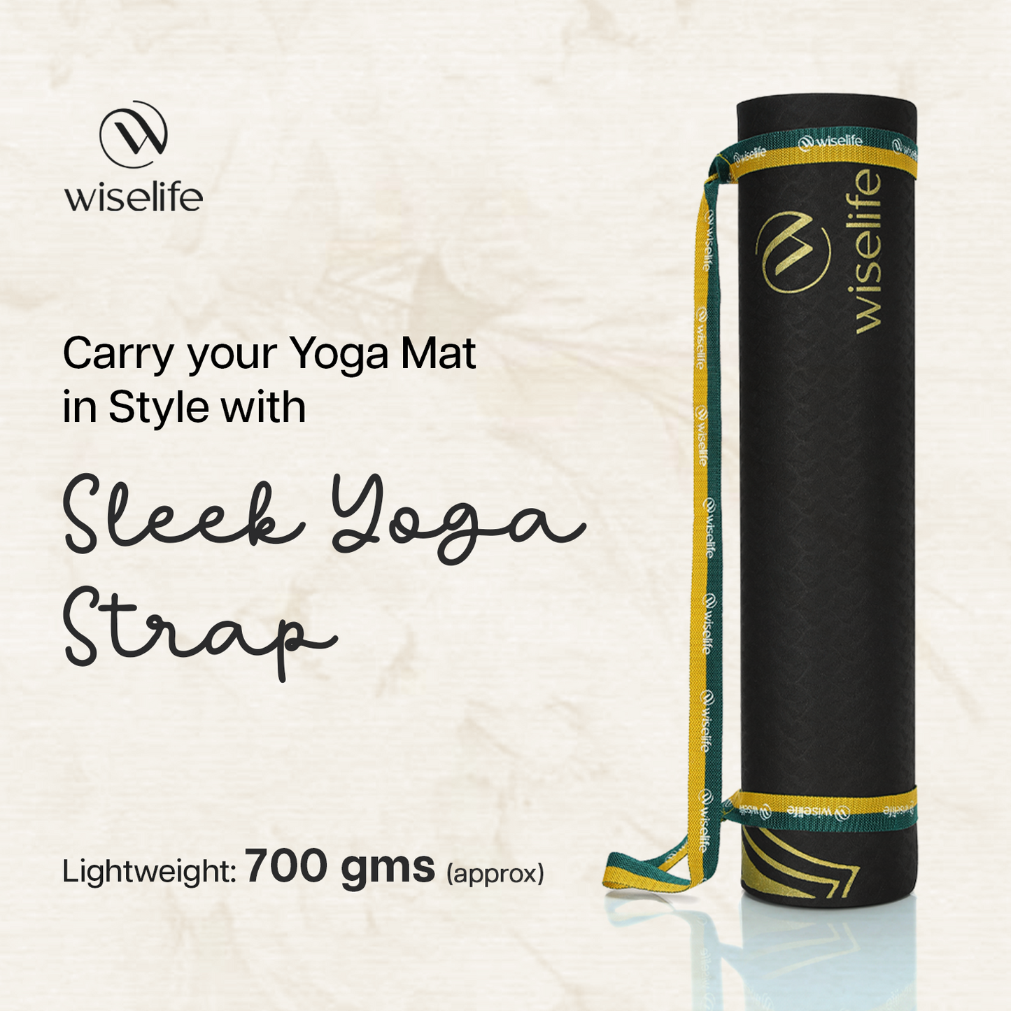 Printed Yoga Mat 6 mm- Black Mandala