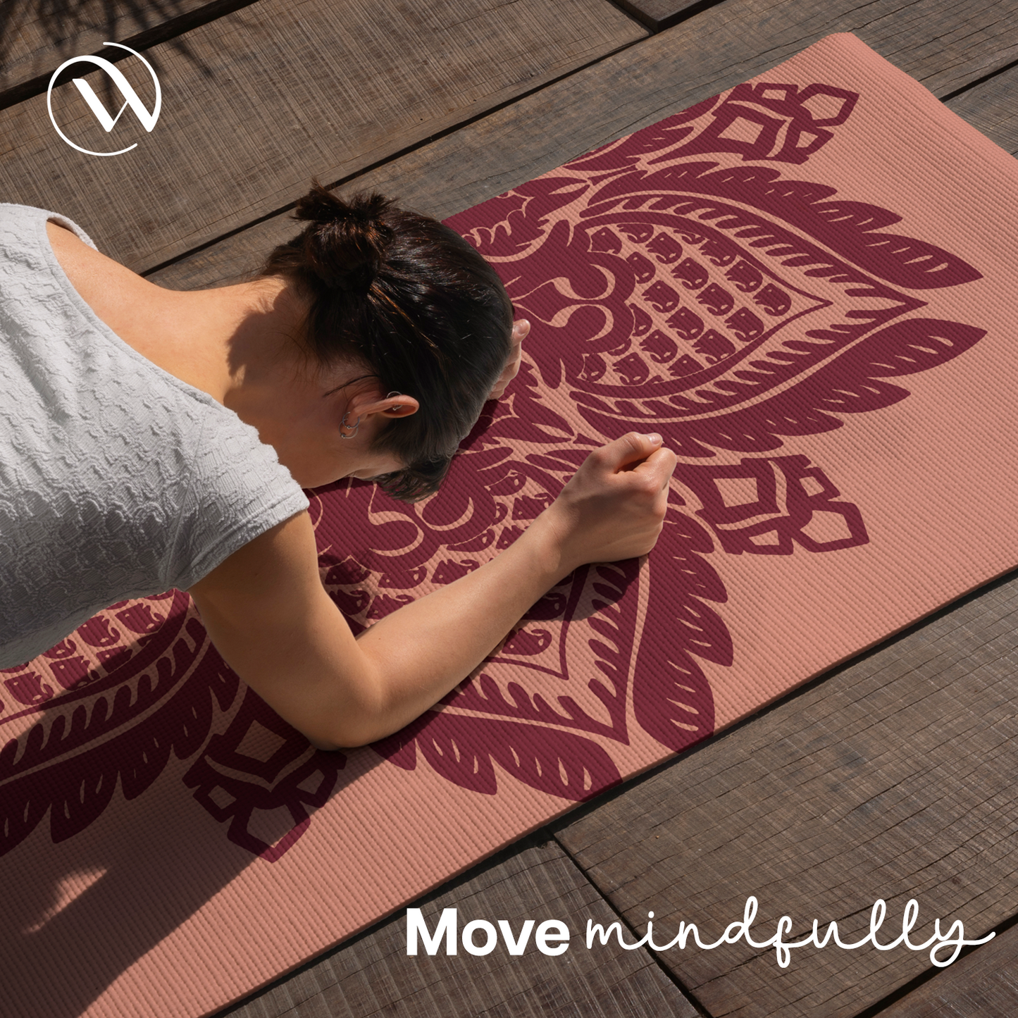 Printed Yoga Mat 6 mm- Botanical Mandala