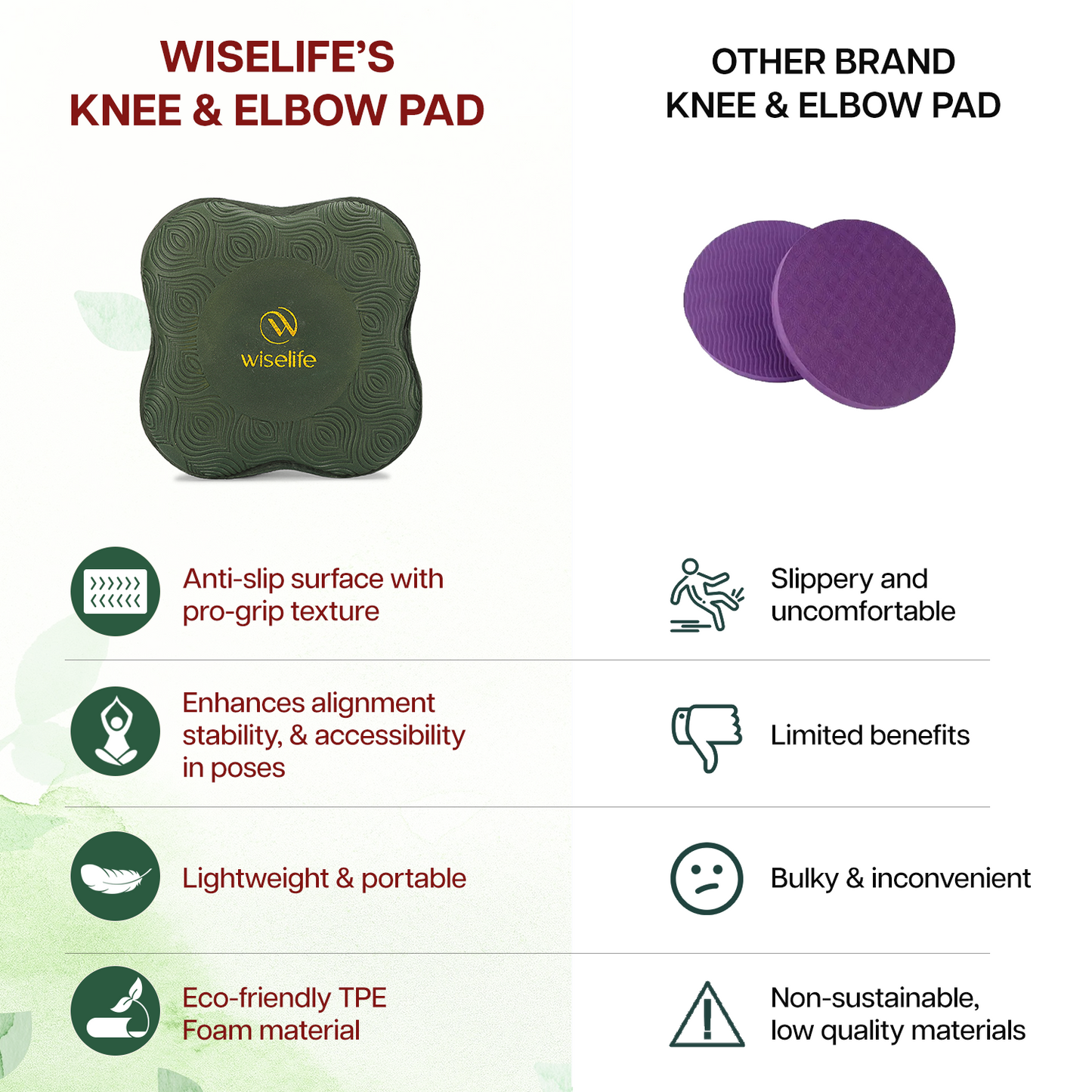 Yoga Knee Pad Pair-Green