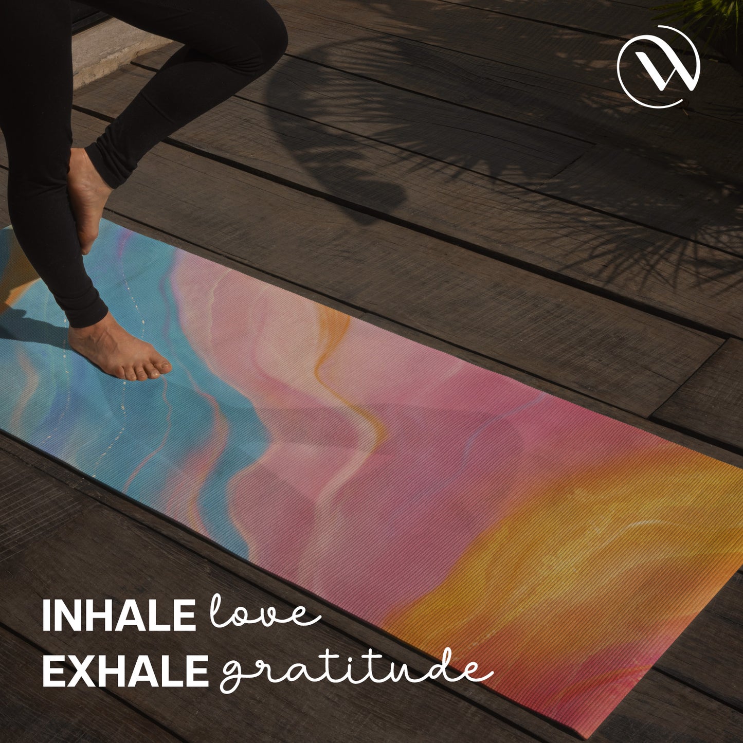 Travel Yoga Mat 1 mm- Abstract Marble