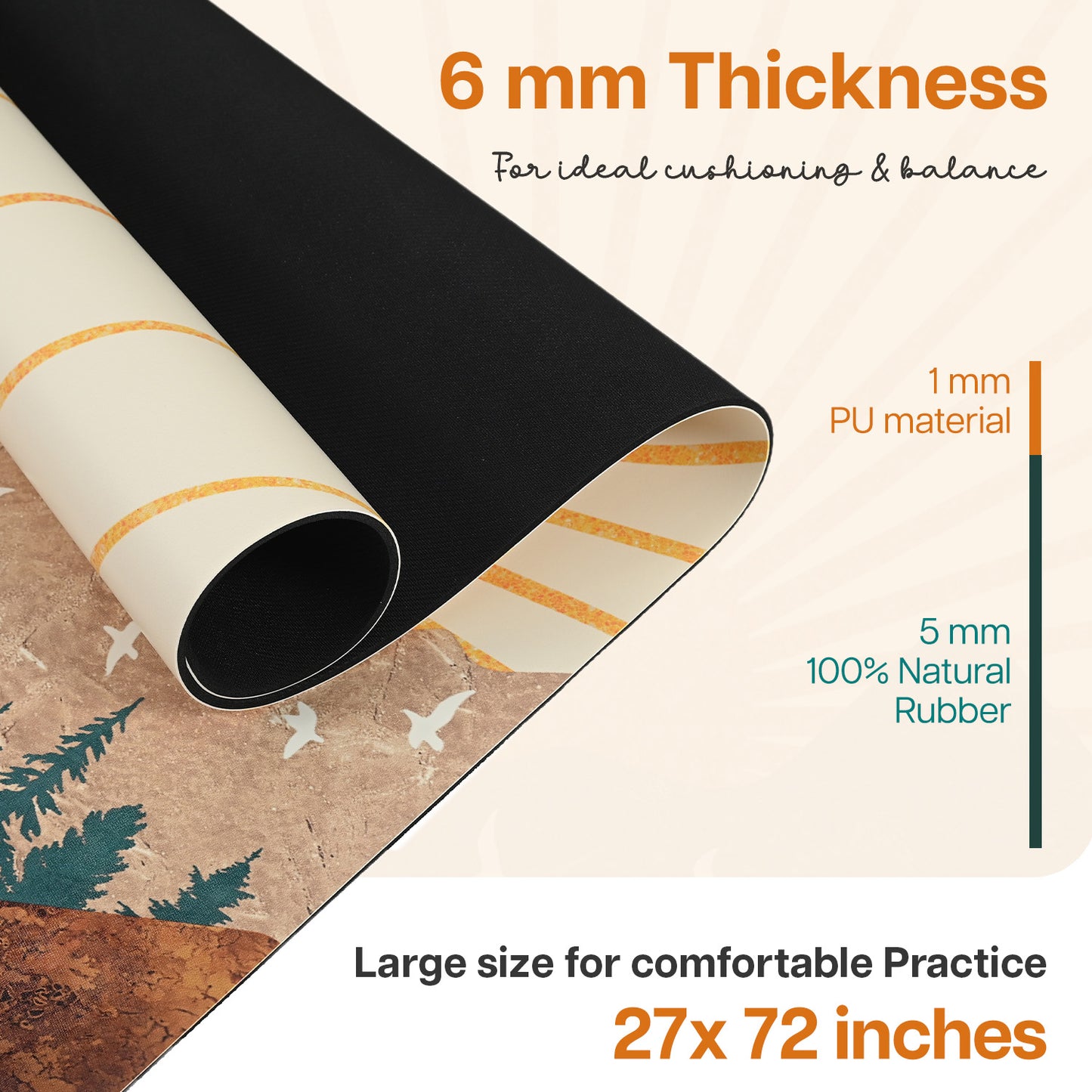 PU Printed Mat 6 mm- Arabian Morning