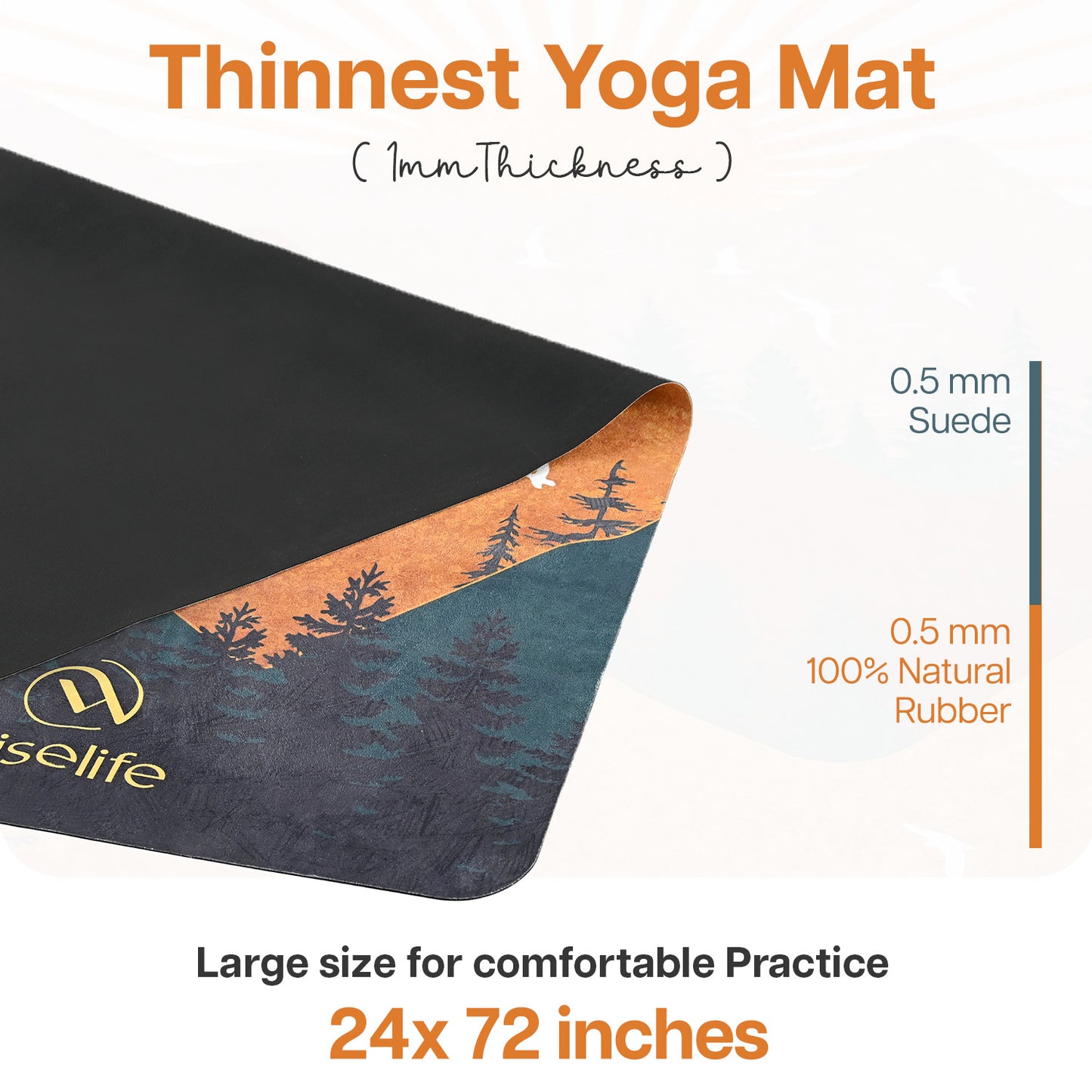 Travel Yoga Mat 1 mm- Arabian Morning