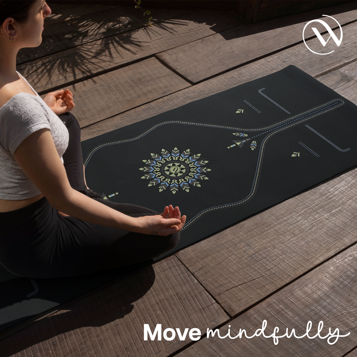 PU Printed Mat 6 mm- Frosted Black