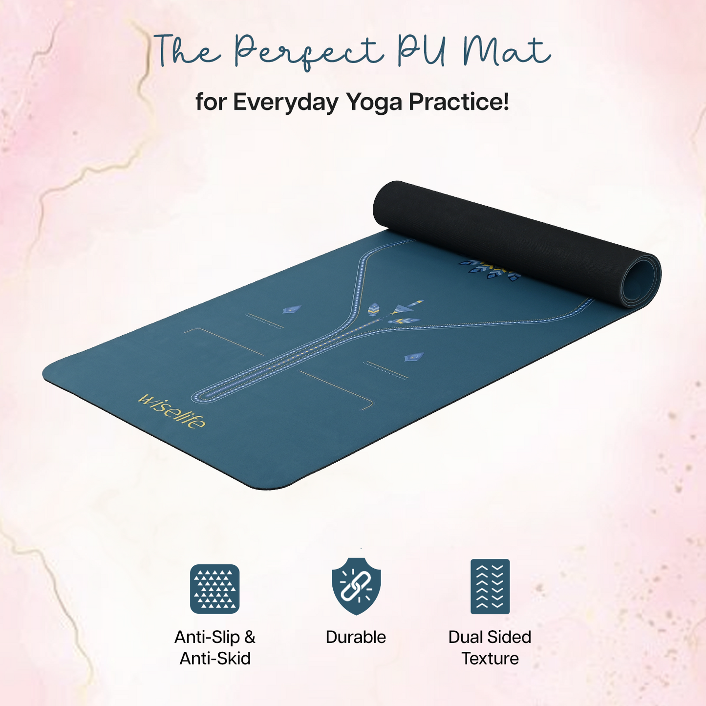 PU Printed Mat 6 mm- Frosted Blue