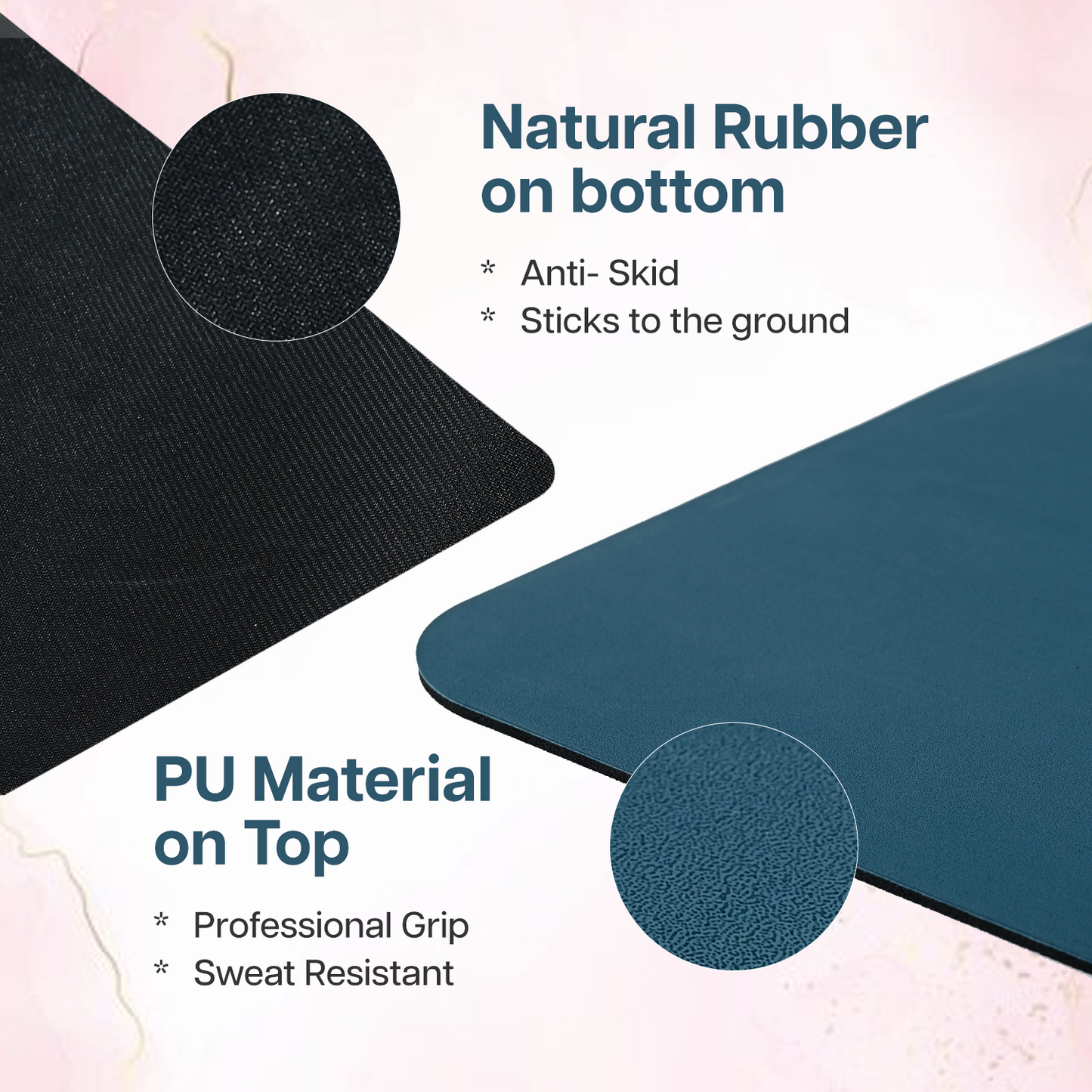 PU Printed Mat 6 mm- Frosted Blue