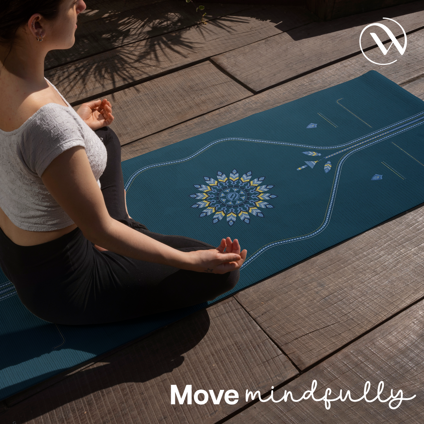 PU Printed Mat 6 mm- Frosted Blue