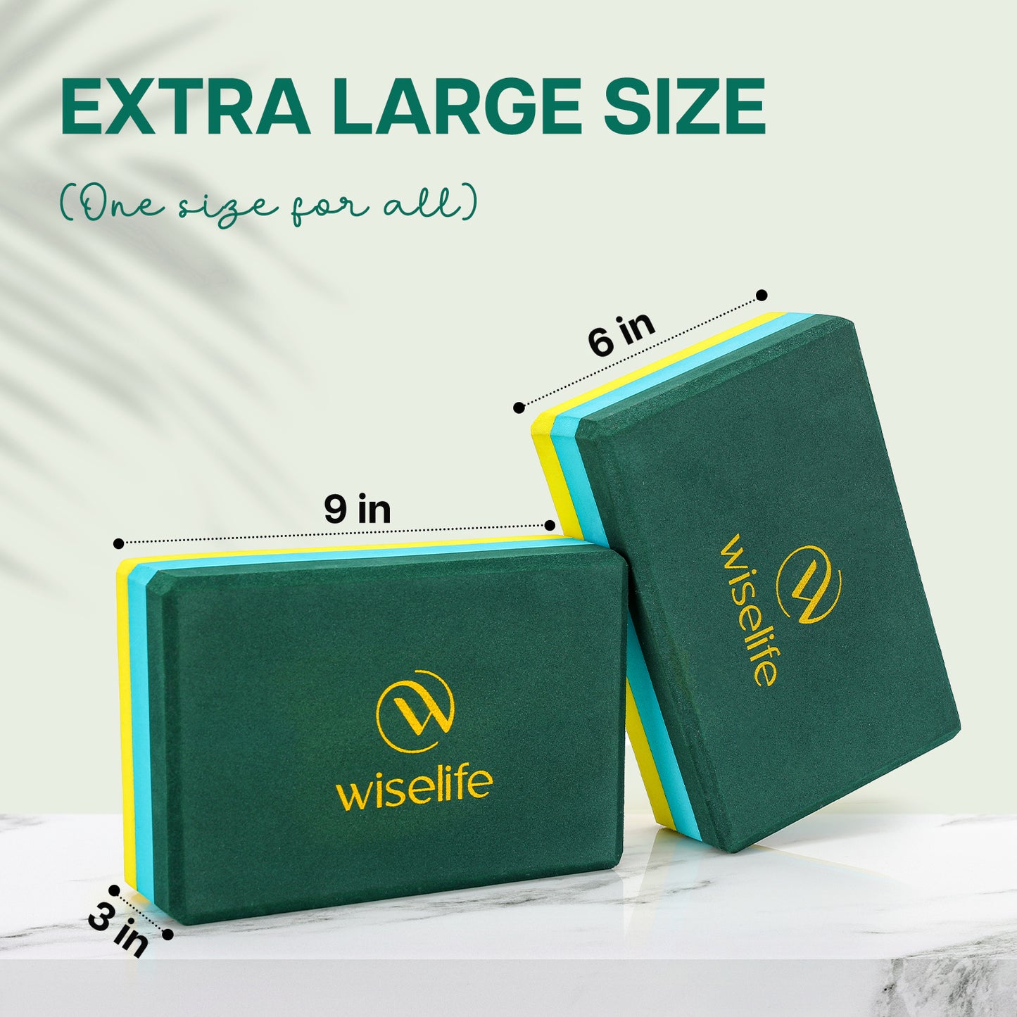 Yoga Blocks-Dark Green & Yellow