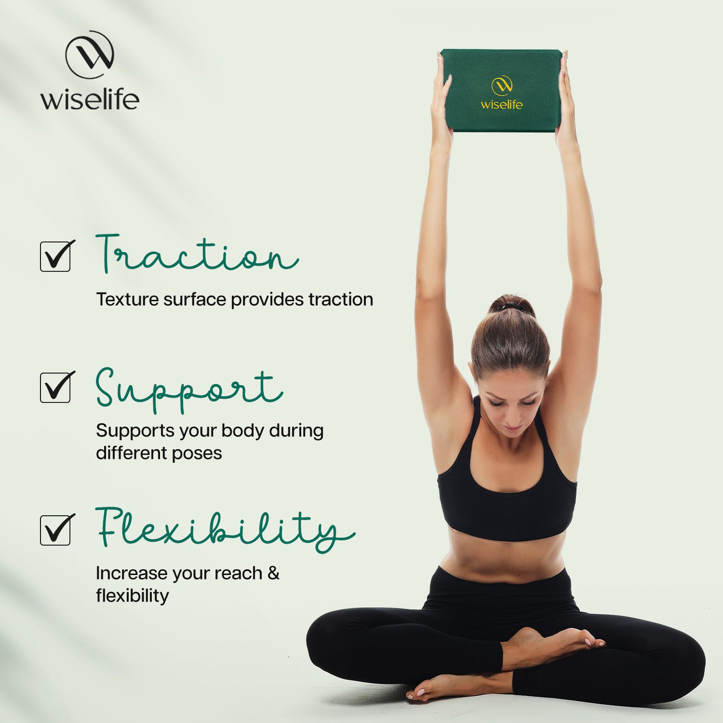 Yoga Blocks-Dark Green & Yellow