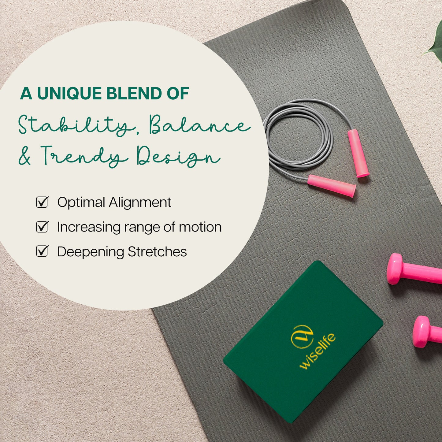 Yoga Blocks-Dark Green & Yellow