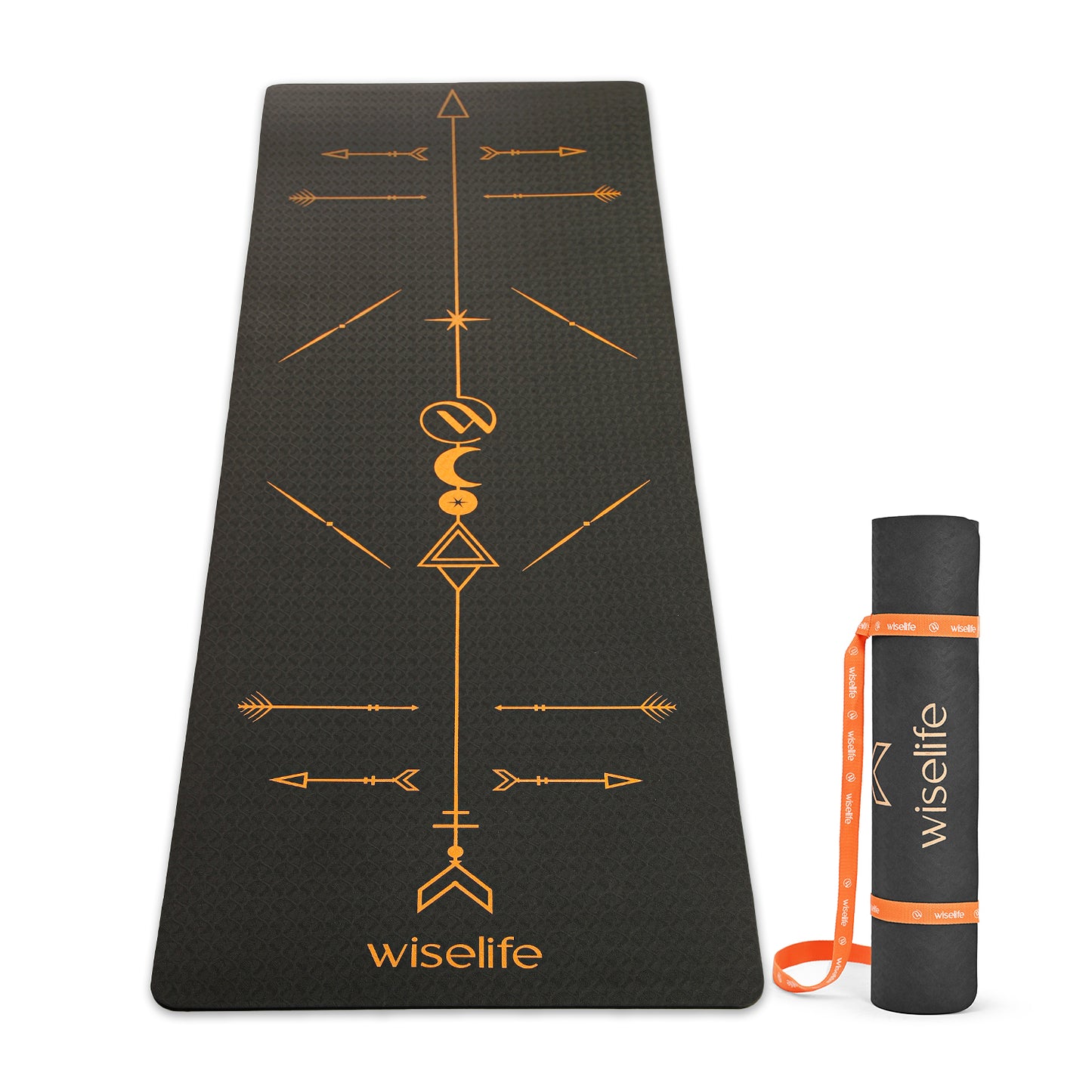 BOHO Alignment Yoga Mat-Green-8 mm thickness