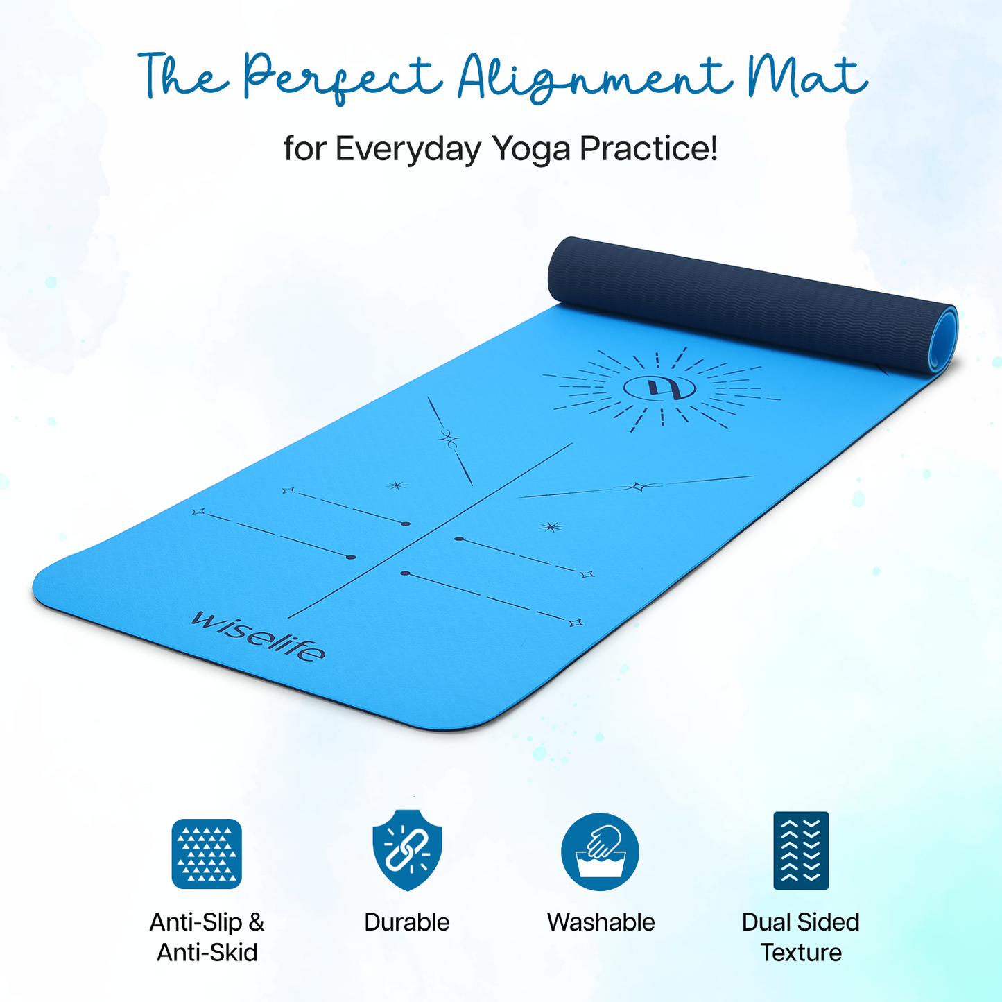 Dual Layer Alignment Yoga Mat