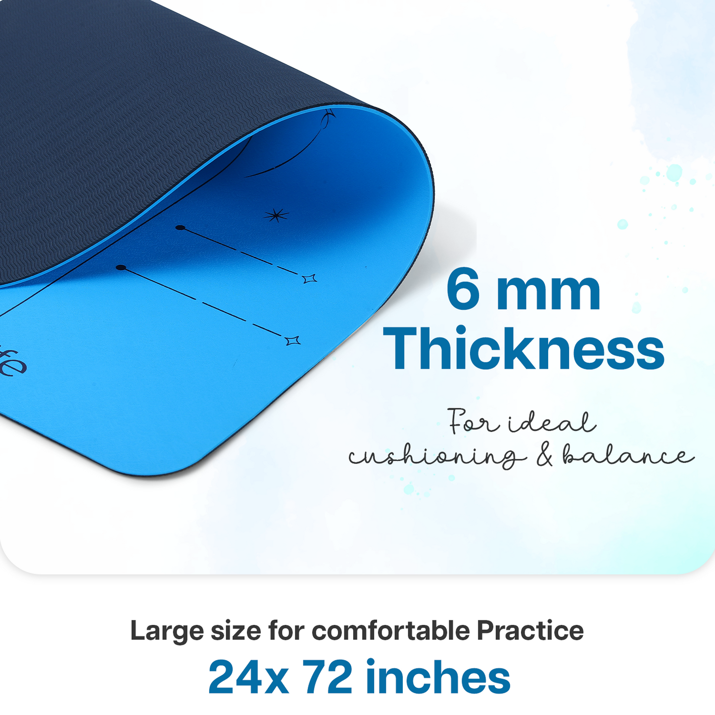 Dual Layer Alignment Yoga Mat