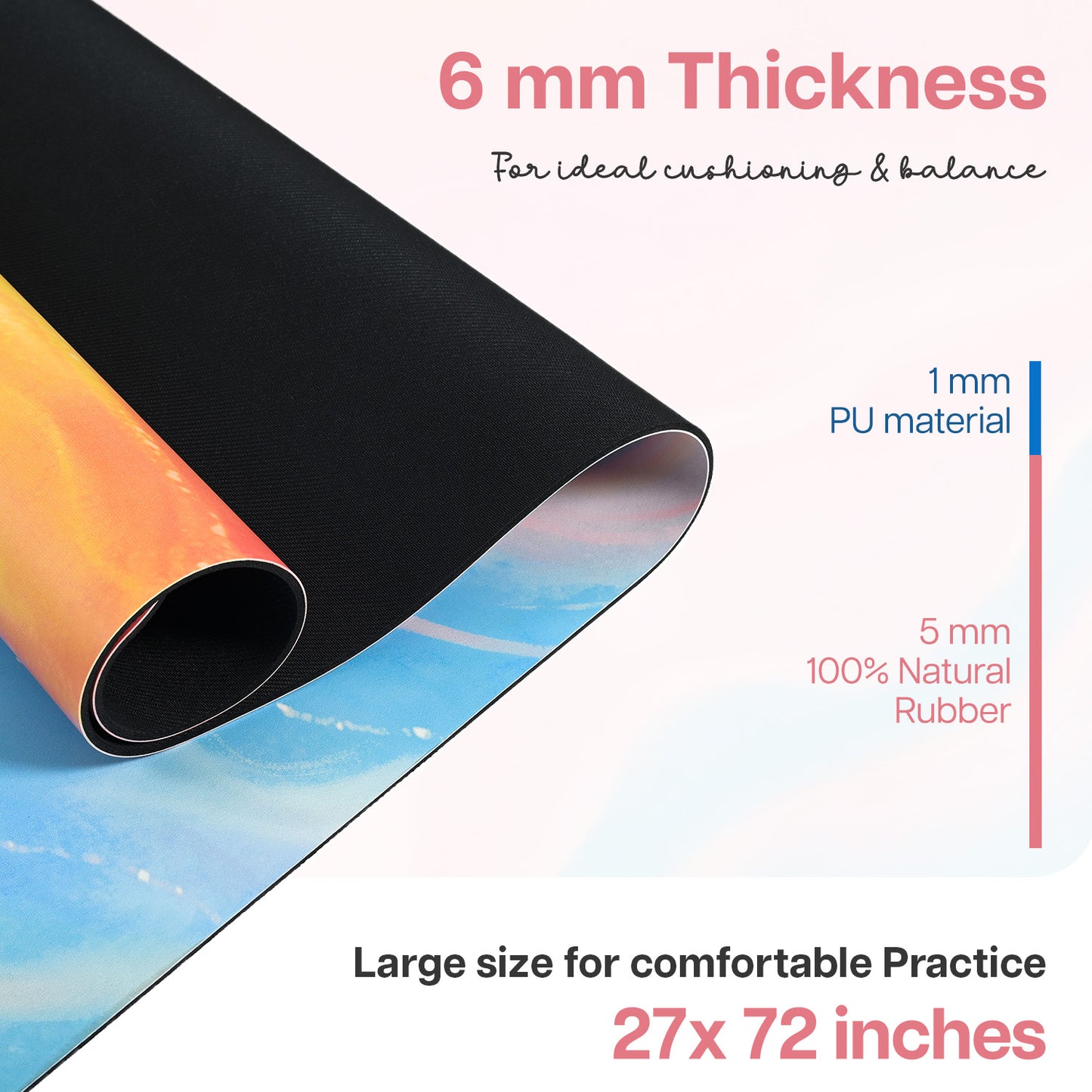 PU Printed Mat 6 mm- Abstract Marble