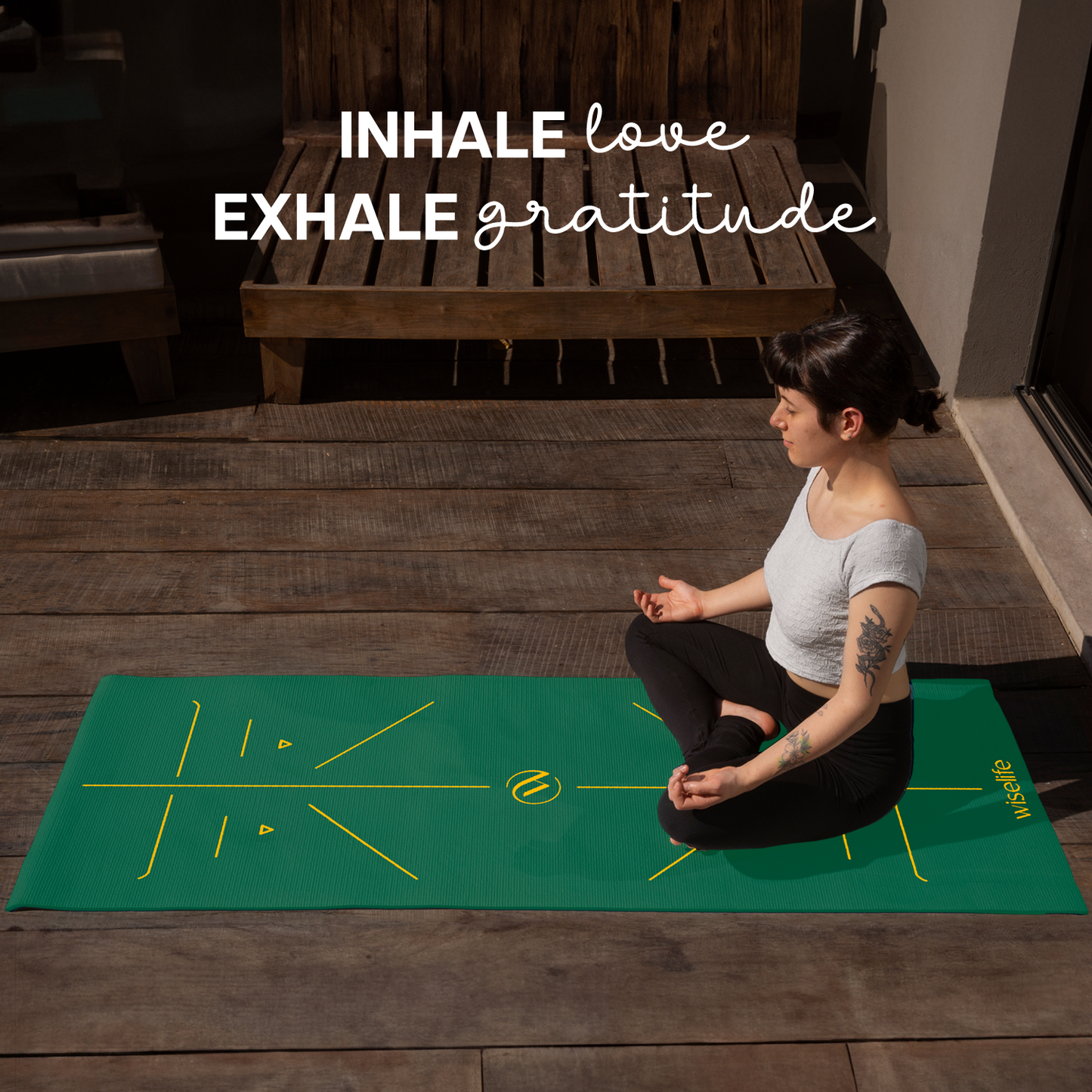 True Alignment Yoga Mat 6 mm-Green