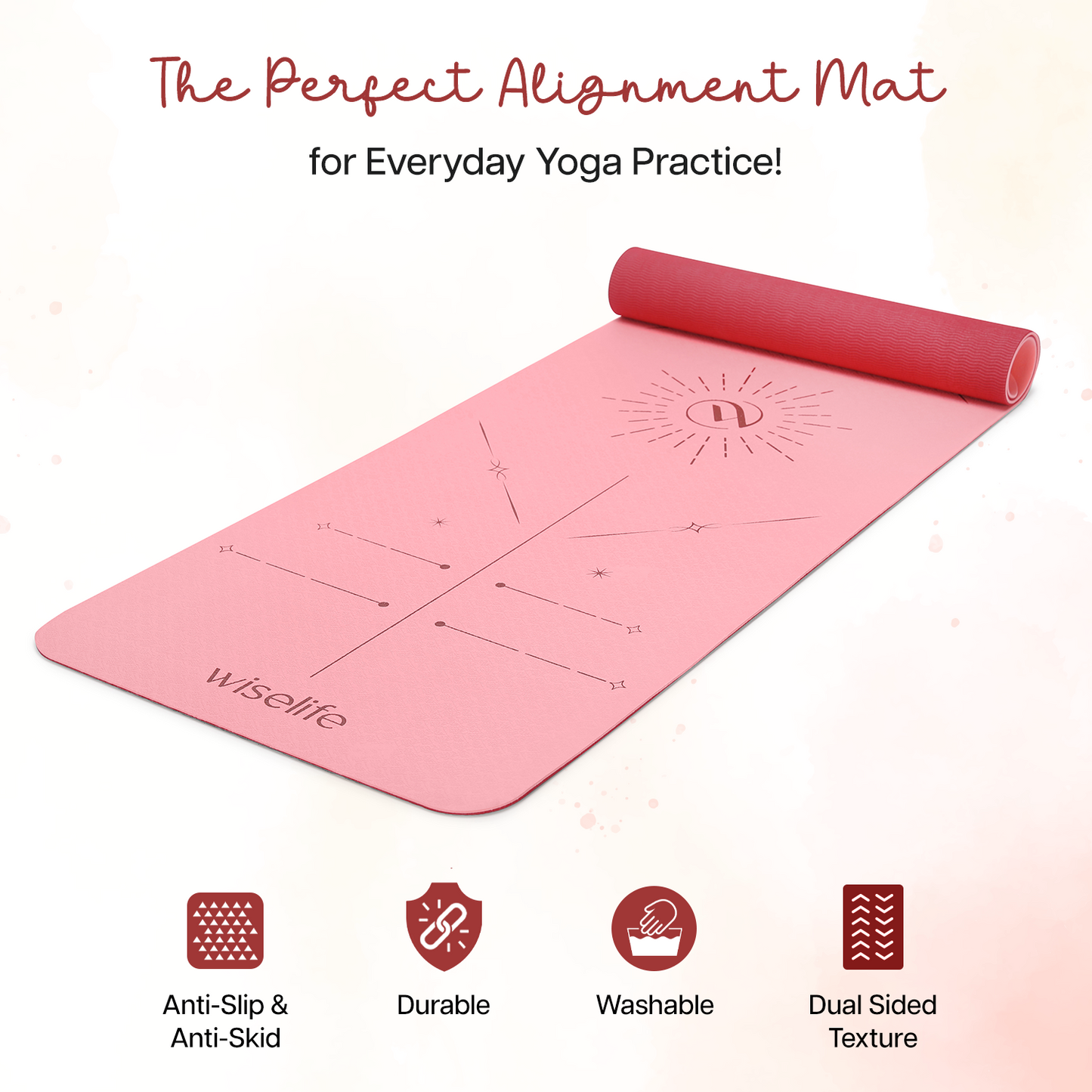 Dual Layer Alignment Yoga Mat