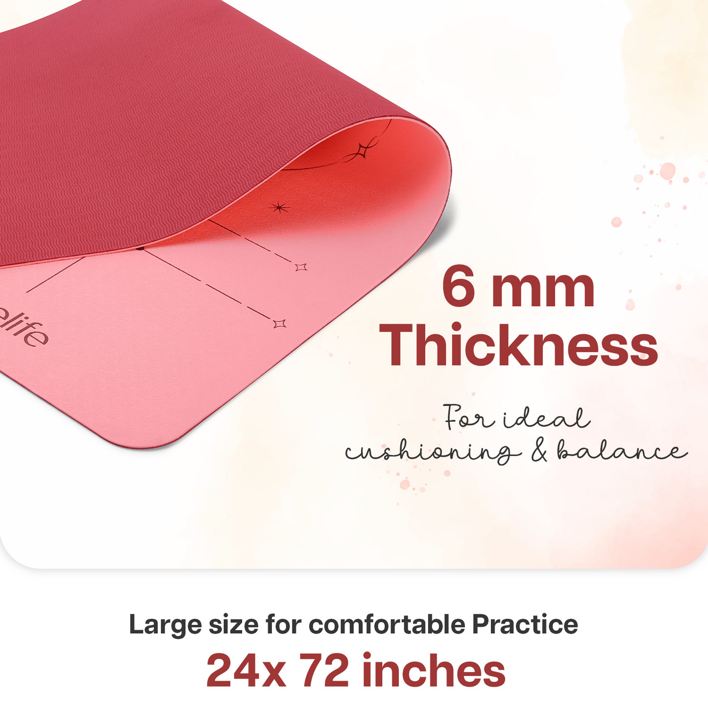 Dual Layer Alignment Yoga Mat