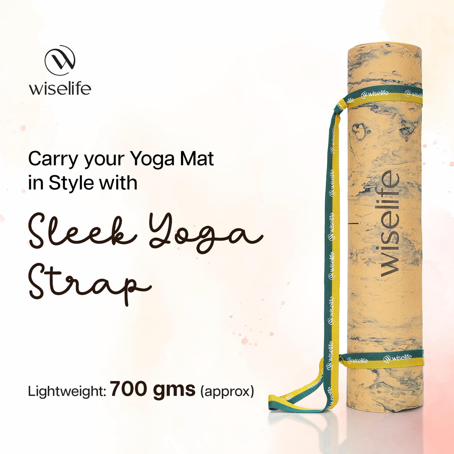 Dual Layer Alignment Yoga Mat 6 mm -Wooden