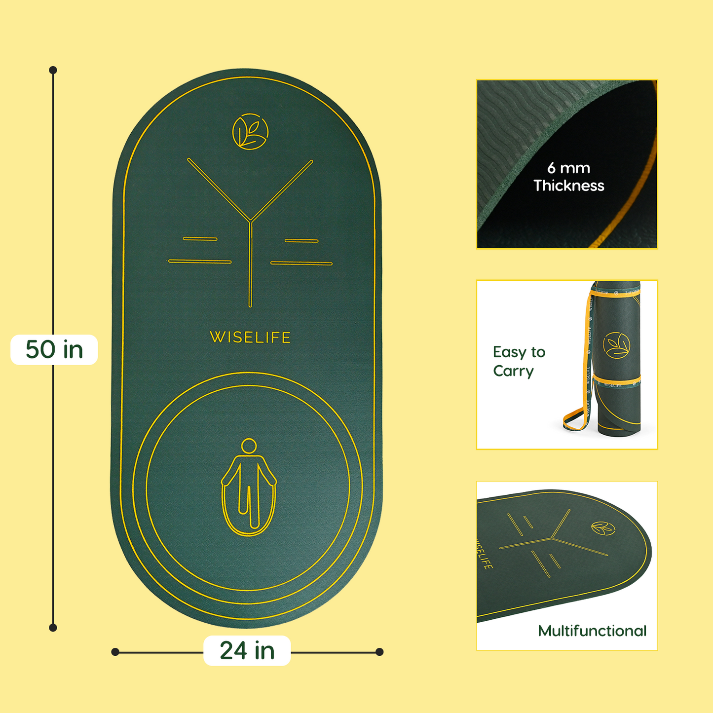 Skipping mat- Green