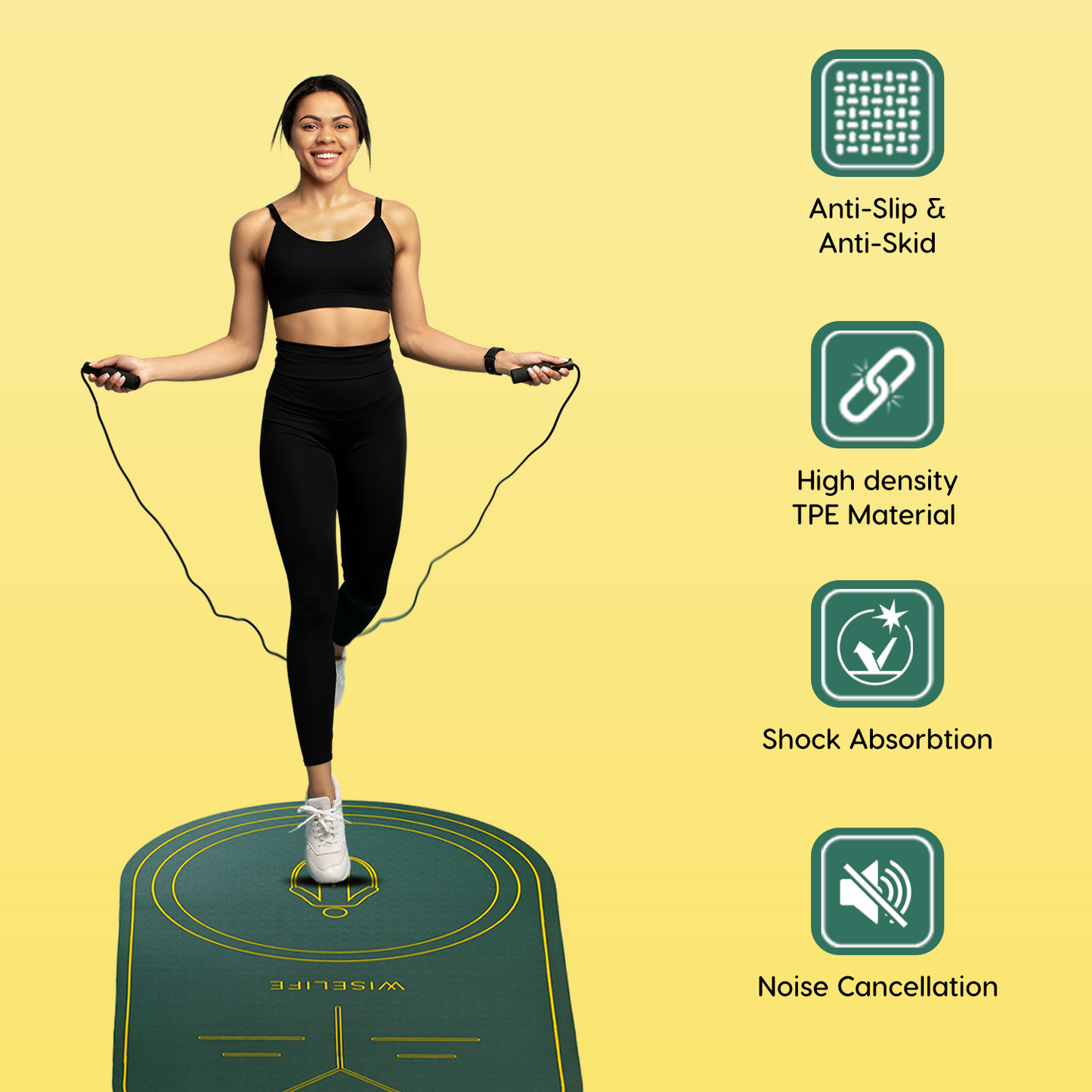 Skipping mat- Green