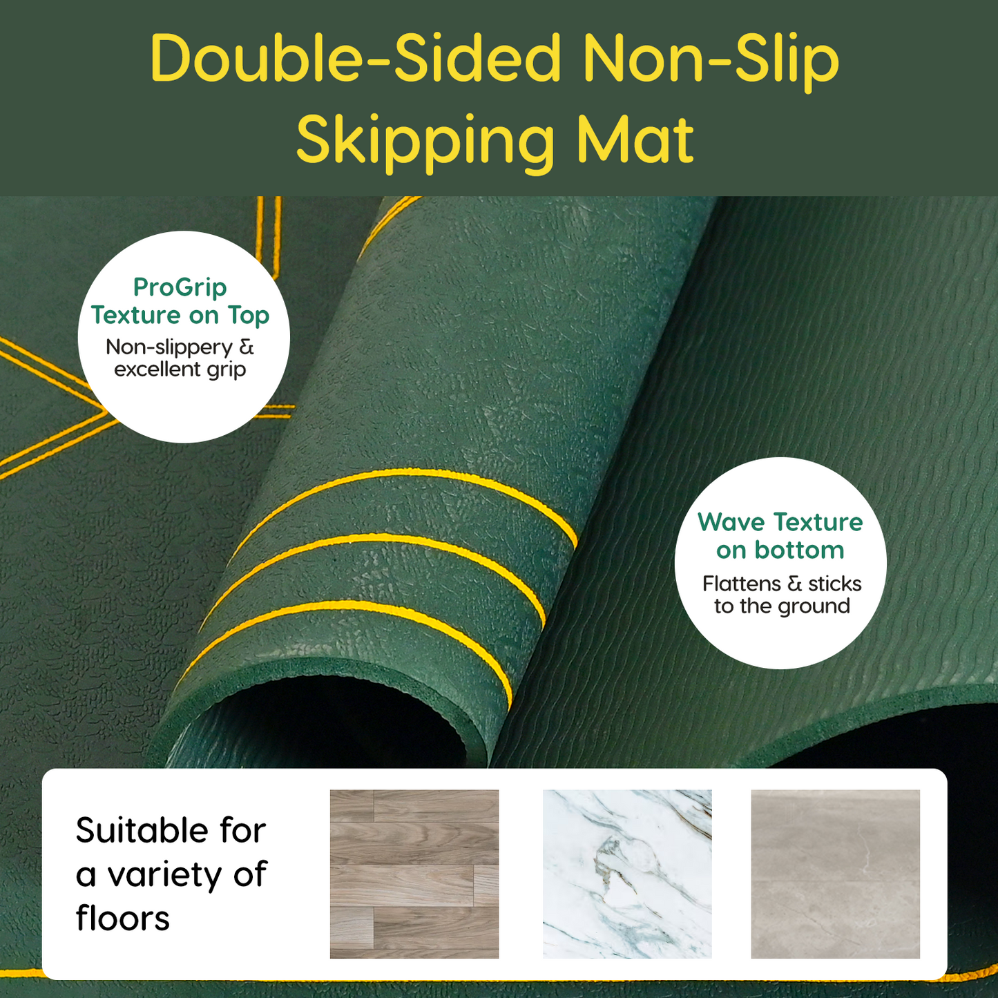 Skipping mat- Green