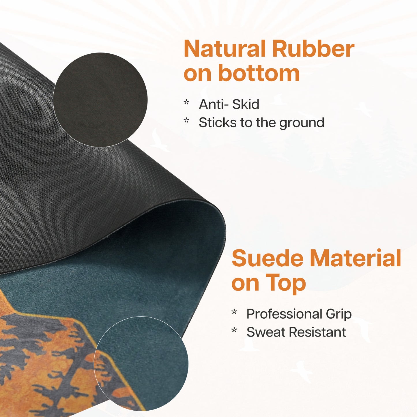 Travel Yoga Mat 1 mm- Arabian Morning