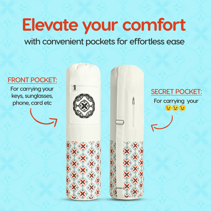 Yoga Mat Bag- Floral White