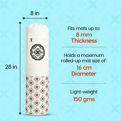 Yoga Mat Bag- Floral White