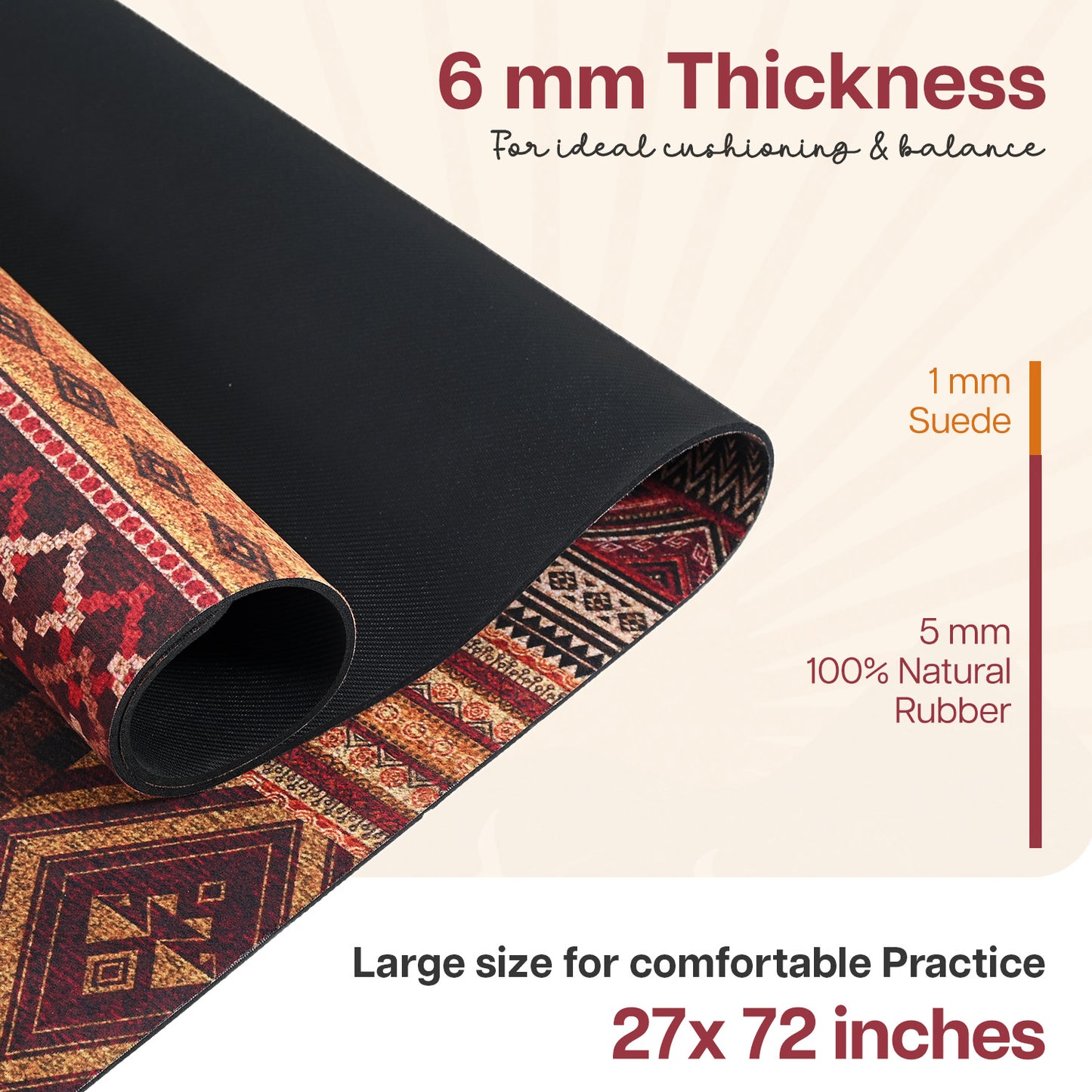 Microfibre Suede and Natural Rubber 6 mm- Markaresh