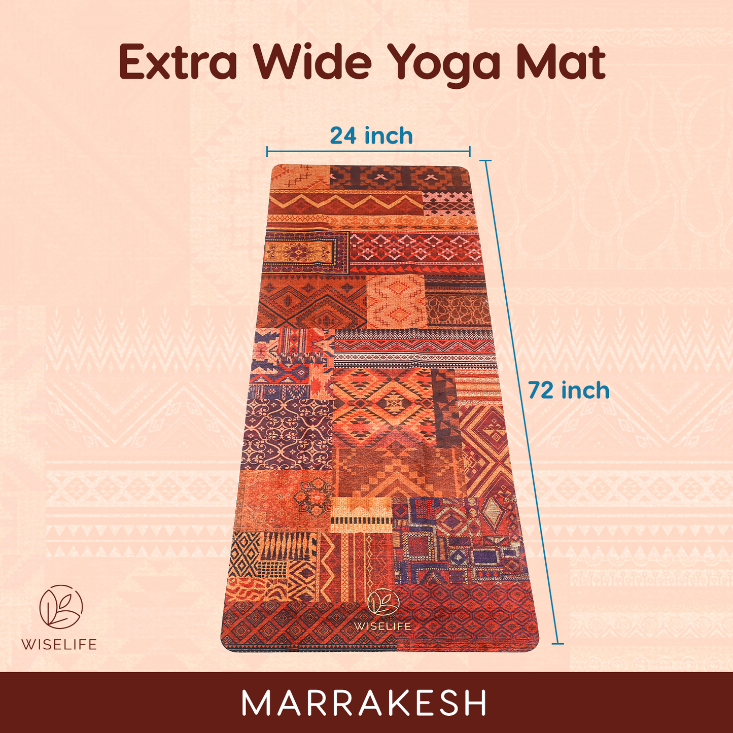 Travel Yoga Mat-Foldable-Marakesh-1 mm thickness-with carry bag