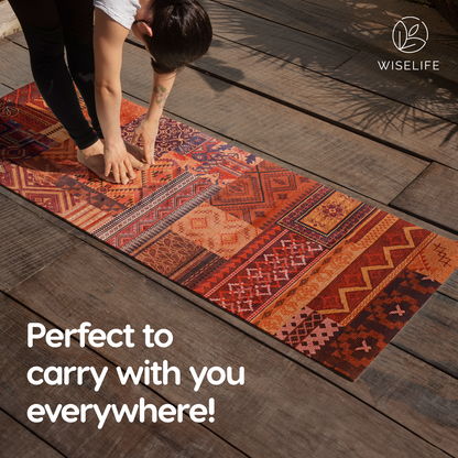 Travel Yoga Mat-Foldable-Marakesh-1 mm thickness-with carry bag