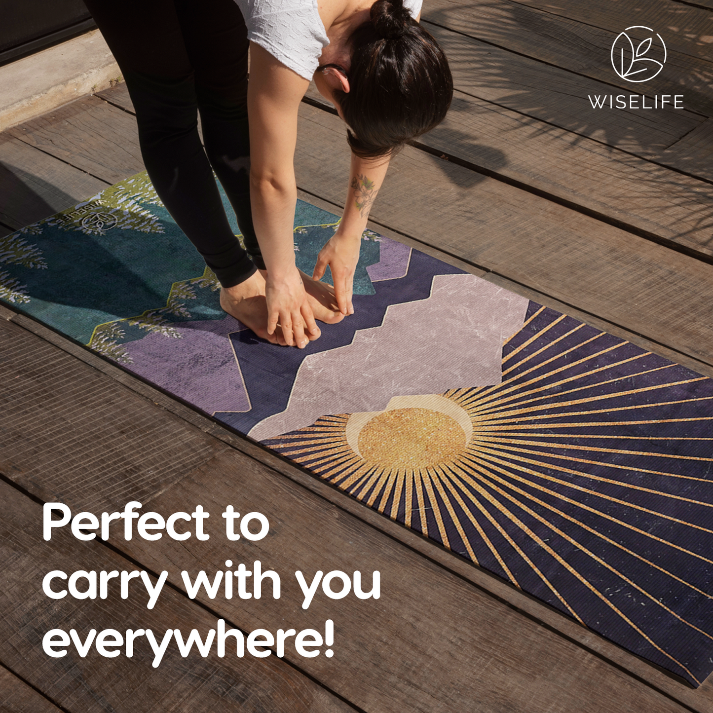 Travel Yoga Mat-Foldable-Arabian Night-1 mm thickness-with carry bag