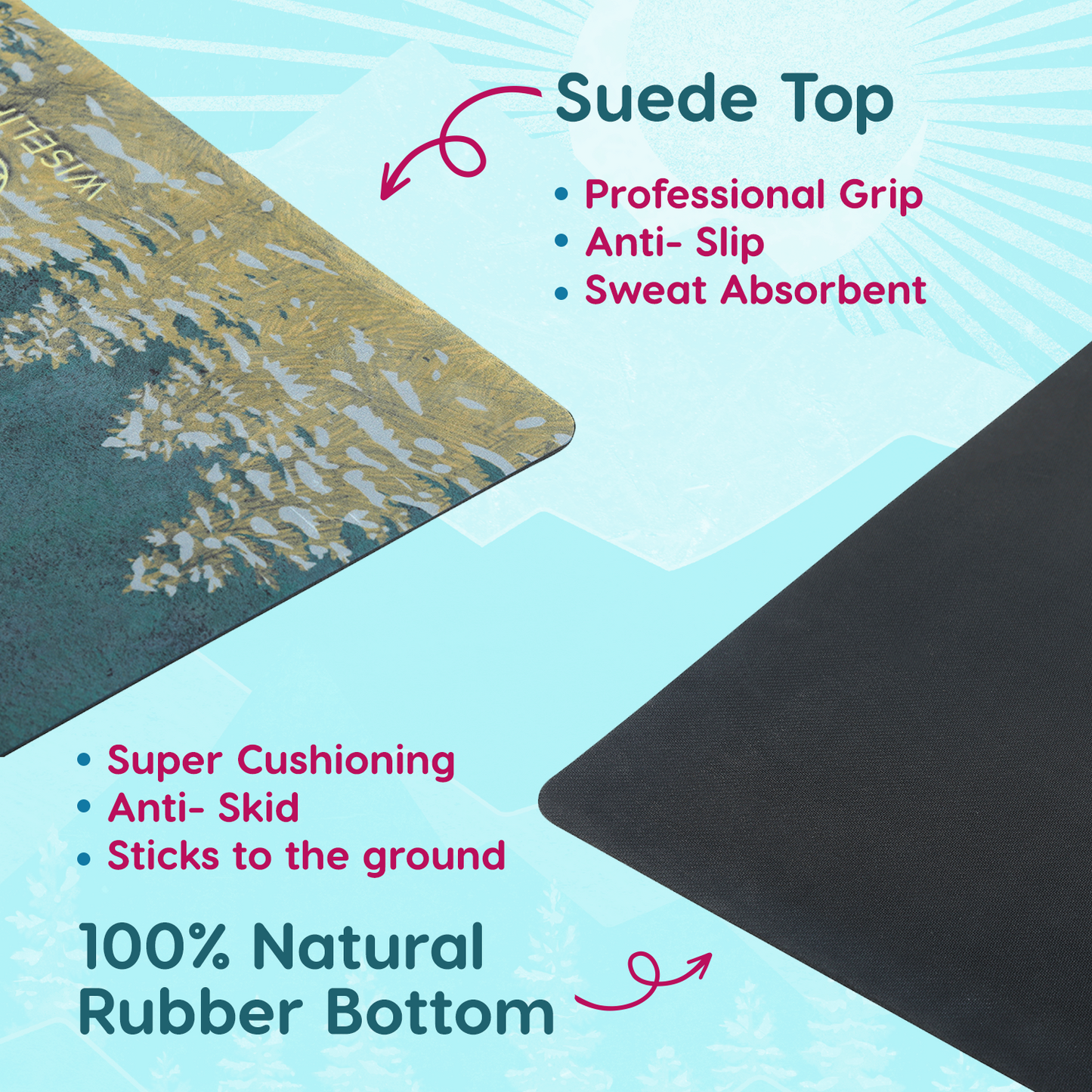 Travel Yoga Mat-Foldable-Arabian Night-1 mm thickness-with carry bag