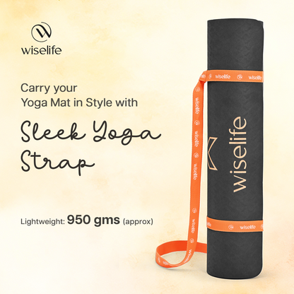 BOHO Alignment Yoga Mat- 8 mm thickness-Black