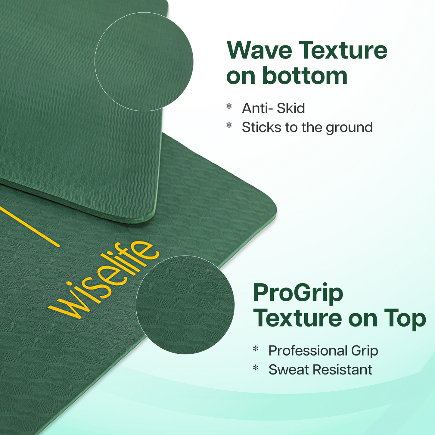 True Alignment Yoga Mat 6 mm-Green