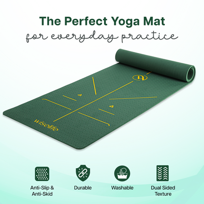 True Alignment Yoga Mat 6 mm-Green