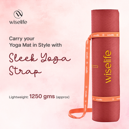 Lotus Alignment Yoga Mat-10 mm thickness-Maroon