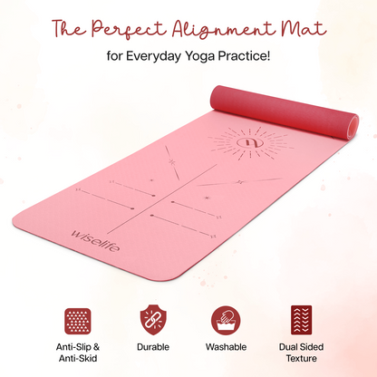 Dual Layer Alignment Yoga Mat