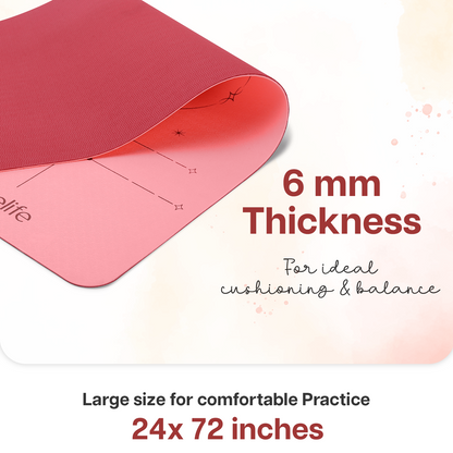 Dual Layer Alignment Yoga Mat