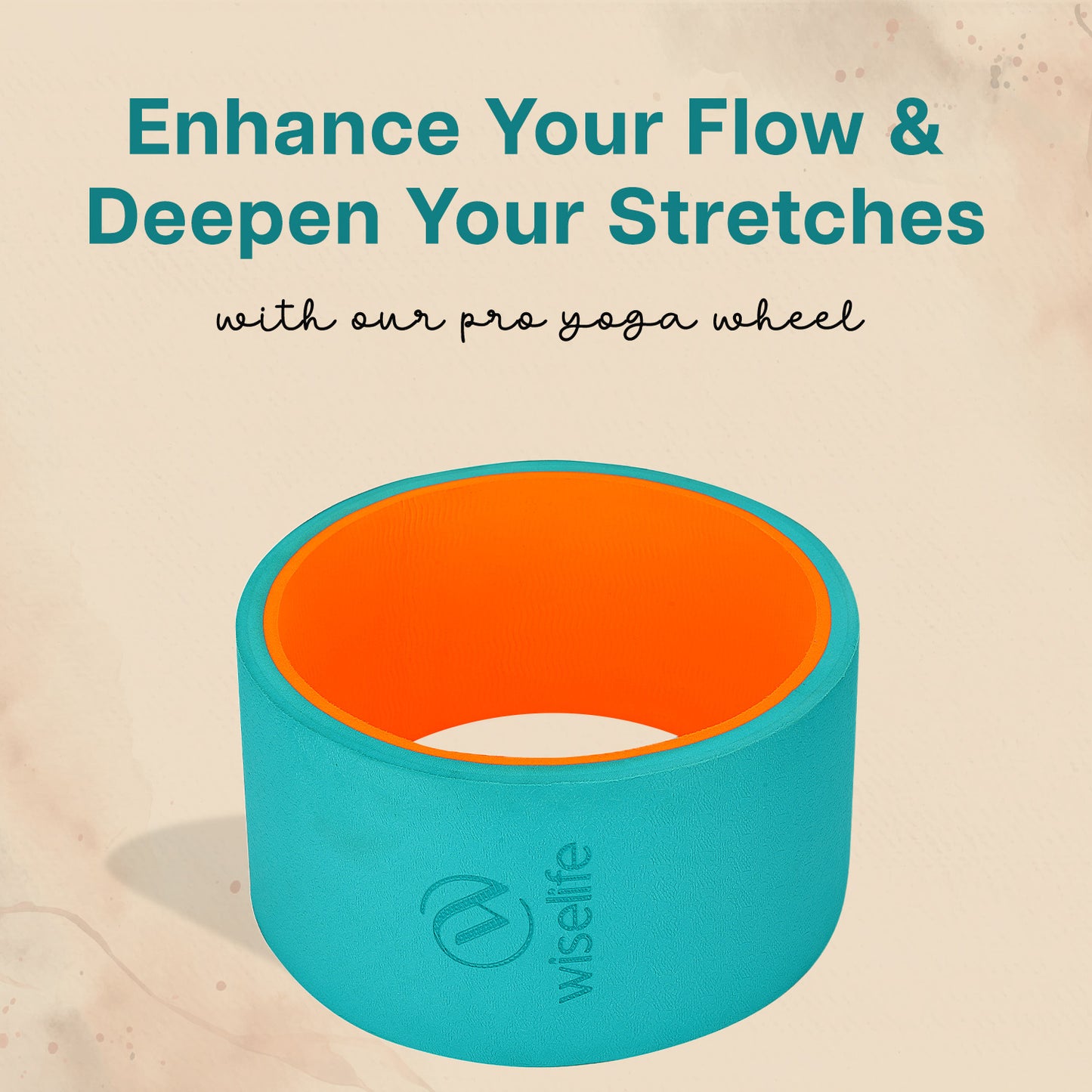 Yoga Wheel- Teal and Orange