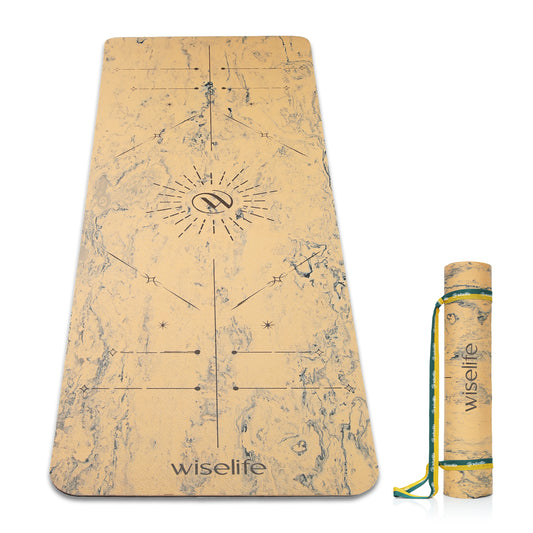 Dual Layer Alignment Yoga Mat 6 mm -Wooden