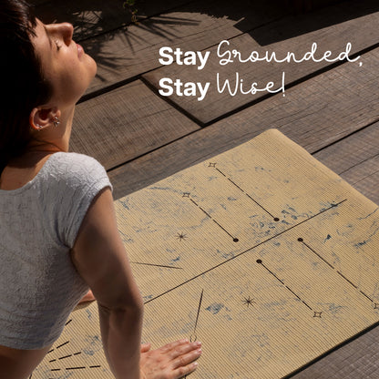 Dual Layer Alignment Yoga Mat 6 mm -Wooden
